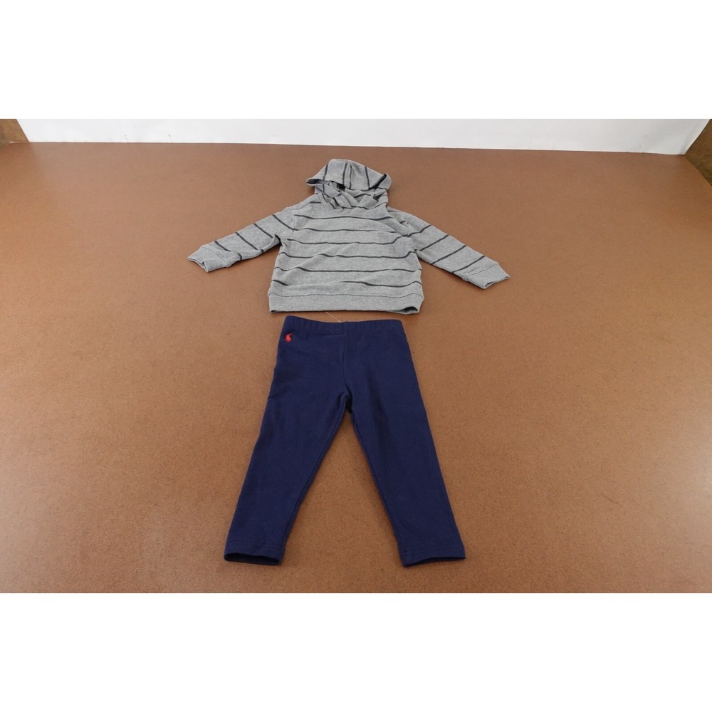 Baby Size 18 Months Ralph Lauren Blue Pants Old Navy Gray Striped‎ Hoodie New
